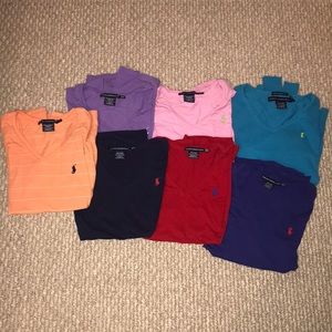 6 Ralph Lauren T-shirts + 1 vneck